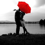 Love red umbrella